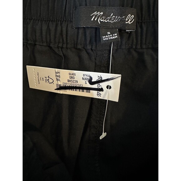MADEWELL $50 Pull On Black Shorts‎ with Front Pockets Black SMALL NWT - Picture 3 of 9